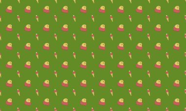 Farklı aksesuarlara sahip renkli arkaplan