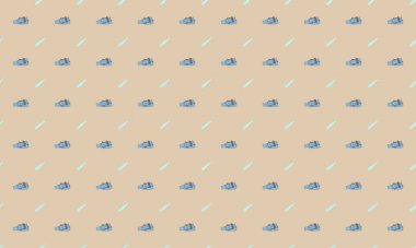 Farklı aksesuarlara sahip renkli arkaplan