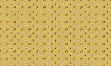 Farklı aksesuarlara sahip renkli arkaplan