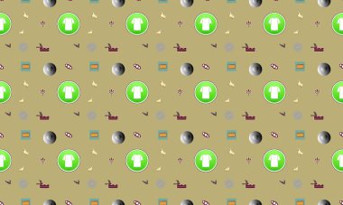 Farklı aksesuarlara sahip renkli arkaplan