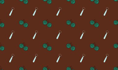 Farklı aksesuarlara sahip renkli arkaplan