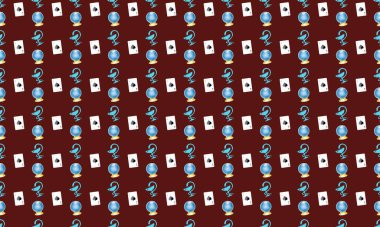 Farklı aksesuarlara sahip renkli arkaplan