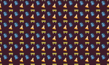 Farklı aksesuarlara sahip renkli arkaplan