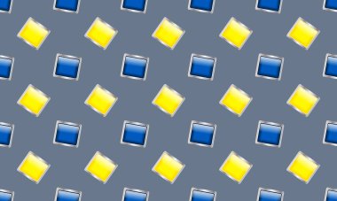 Farklı aksesuarlara sahip renkli arkaplan