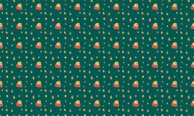 Farklı aksesuarlara sahip renkli arkaplan