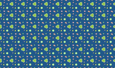 Farklı aksesuarlara sahip renkli arkaplan