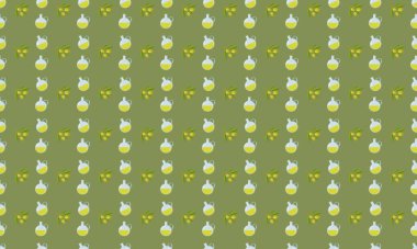 Farklı aksesuarlara sahip renkli arkaplan