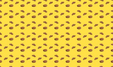 Farklı aksesuarlara sahip renkli arkaplan