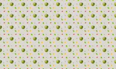 Farklı aksesuarlara sahip renkli arkaplan