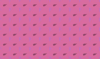 Farklı aksesuarlara sahip renkli arkaplan