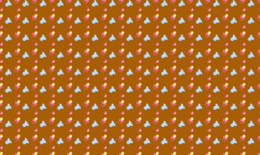 Farklı aksesuarlara sahip renkli arkaplan