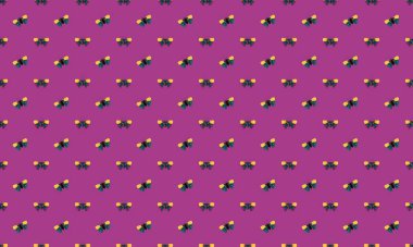 Farklı aksesuarlara sahip renkli arkaplan