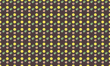 Farklı aksesuarlara sahip renkli arkaplan