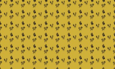 Farklı aksesuarlara sahip renkli arkaplan