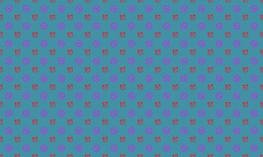 Farklı aksesuarlara sahip renkli arkaplan