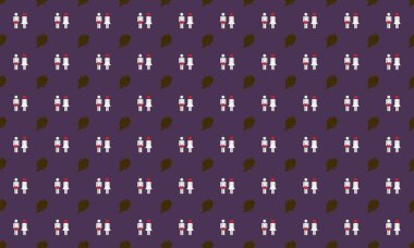 Farklı aksesuarlara sahip renkli arkaplan