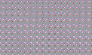 Farklı aksesuarlara sahip renkli arkaplan