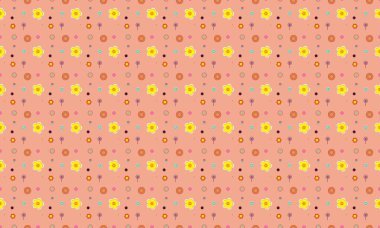 Farklı aksesuarlara sahip renkli arkaplan