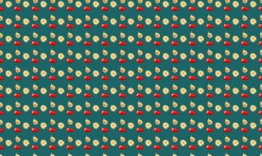 Farklı aksesuarlara sahip renkli arkaplan