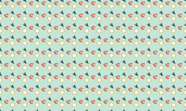 Farklı aksesuarlara sahip renkli arkaplan