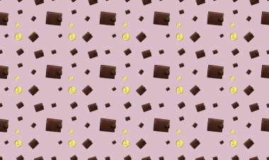 Farklı aksesuarlara sahip renkli arkaplan