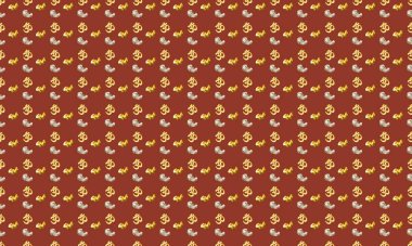 Farklı aksesuarlara sahip renkli arkaplan