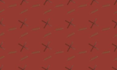 Farklı aksesuarlara sahip renkli arkaplan