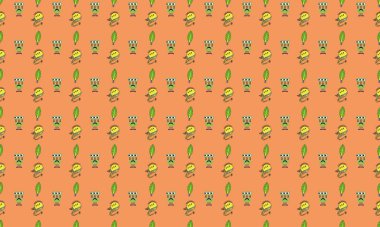 Farklı aksesuarlara sahip renkli arkaplan