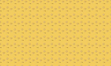 Farklı aksesuarlara sahip renkli arkaplan