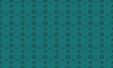 Farklı aksesuarlara sahip renkli arkaplan