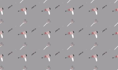 Farklı aksesuarlara sahip renkli arkaplan