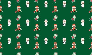 Farklı aksesuarlara sahip renkli arkaplan