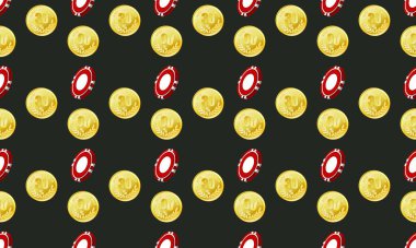 Farklı aksesuarlara sahip renkli arkaplan