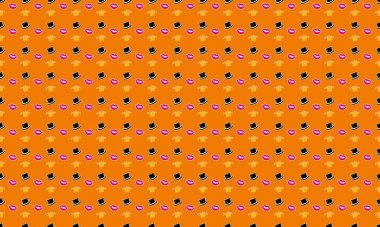 Farklı aksesuarlara sahip renkli arkaplan