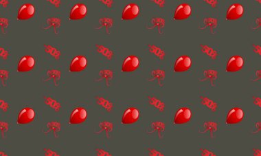 Farklı aksesuarlara sahip renkli arkaplan