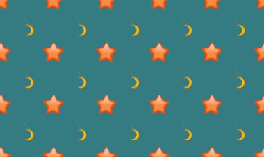 Farklı aksesuarlara sahip renkli arkaplan