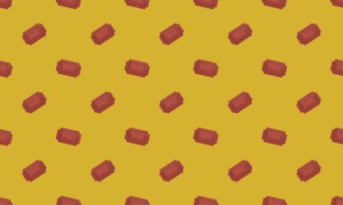 Farklı aksesuarlara sahip renkli arkaplan