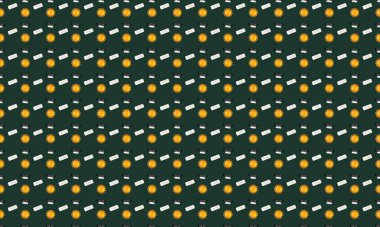 Farklı aksesuarlara sahip renkli arkaplan