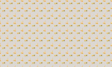 Farklı aksesuarlara sahip renkli arkaplan