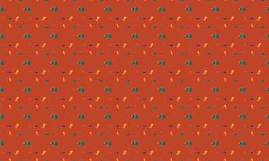 Farklı aksesuarlara sahip renkli arkaplan