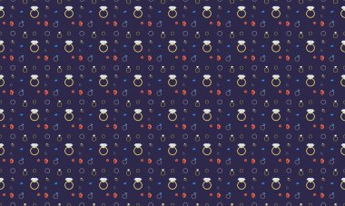 Farklı aksesuarlara sahip renkli arkaplan