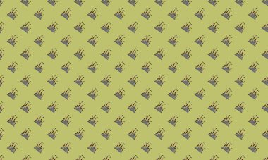 Farklı aksesuarlara sahip renkli arkaplan