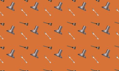 Farklı aksesuarlara sahip renkli arkaplan