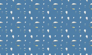 Farklı aksesuarlara sahip renkli arkaplan