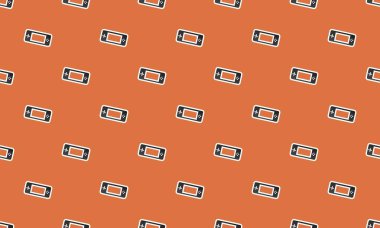 Farklı aksesuarlara sahip renkli arkaplan