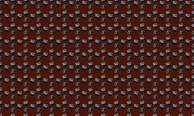 Farklı aksesuarlara sahip renkli arkaplan