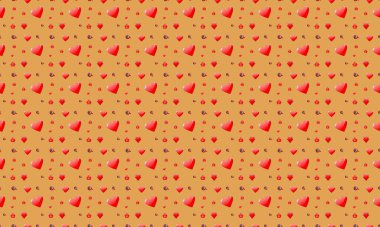 Farklı aksesuarlara sahip renkli arkaplan