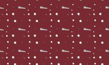 Farklı aksesuarlara sahip renkli arkaplan