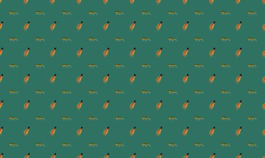 Farklı aksesuarlara sahip renkli arkaplan