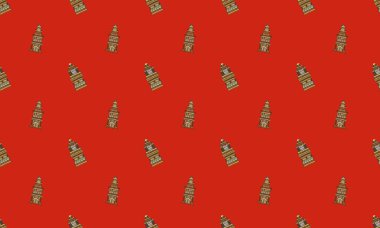 Farklı aksesuarlara sahip renkli arkaplan